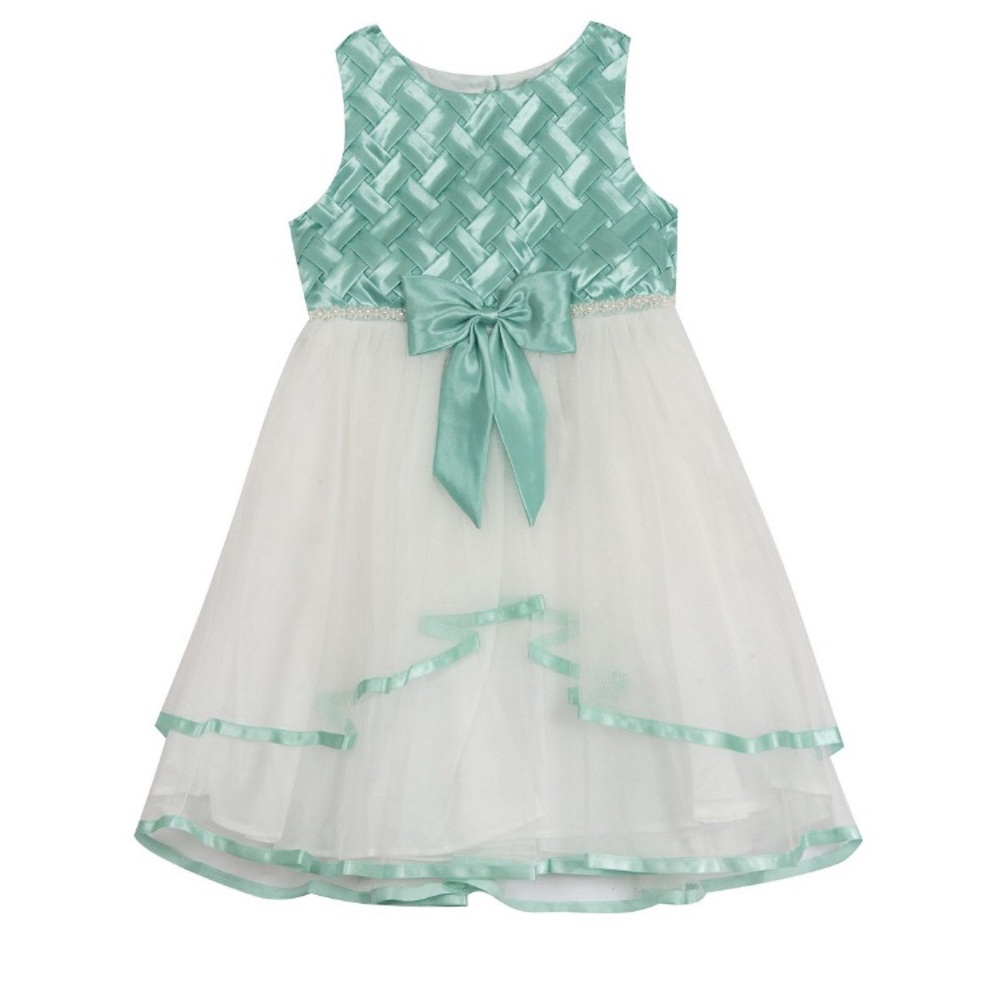 Rare Editions Little Girls Basket Weave Dress